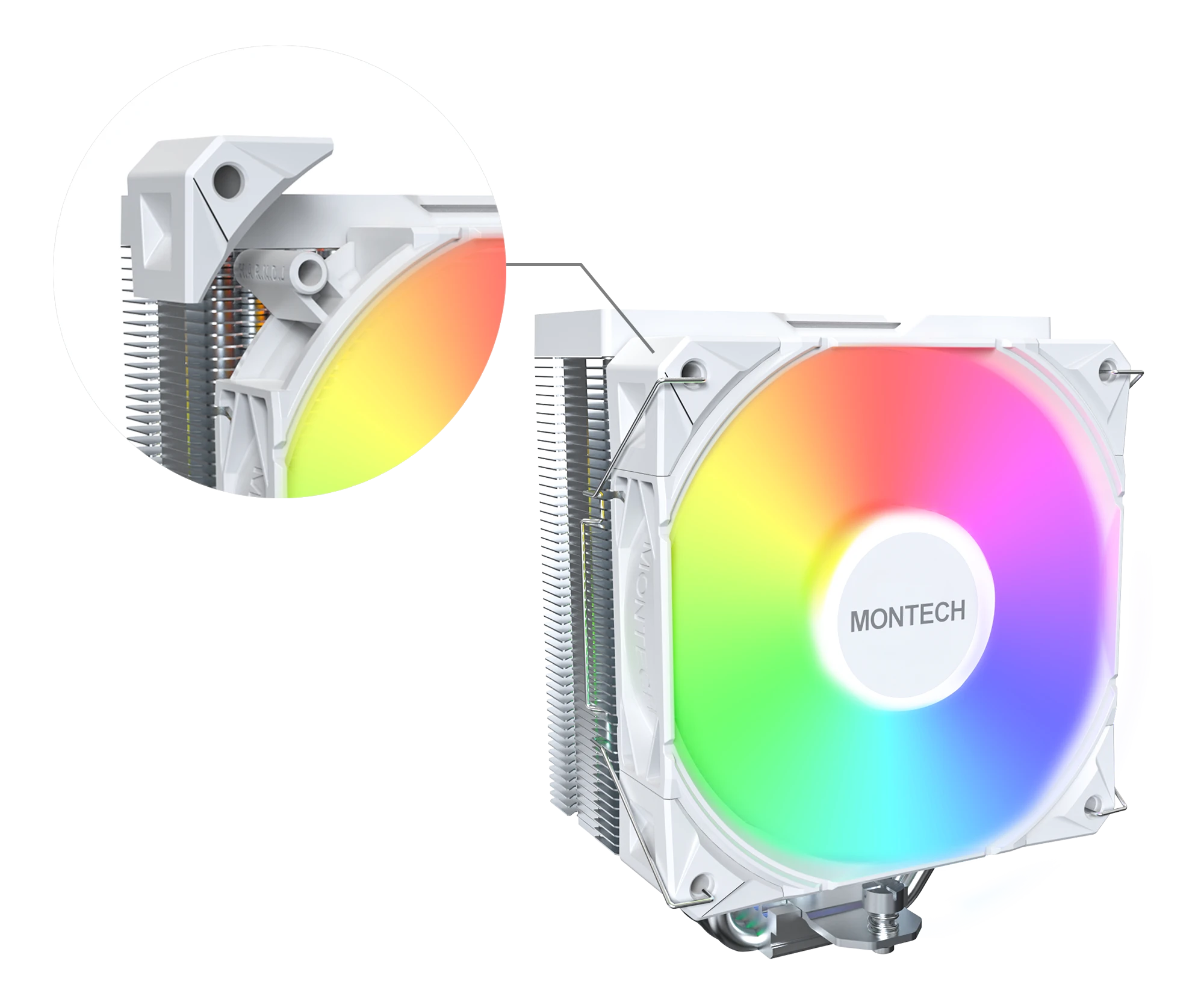 MONTECH NX400 ARGB - CPU Air Cooler, Single Tower, 4 Advanced Heat